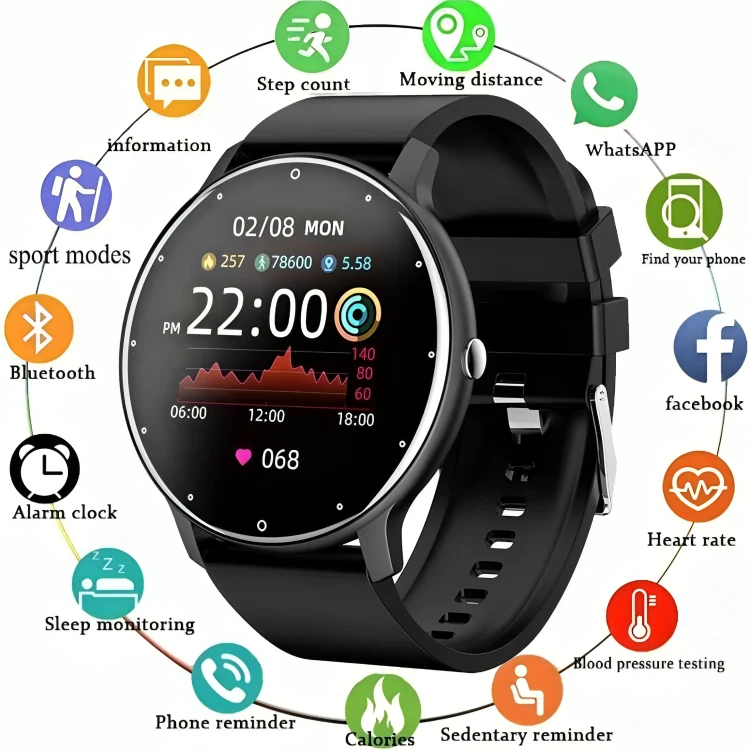 Smart Watch Fitness Tracker Heart Rate Bluetooth Call Men Women Sport Watches UK