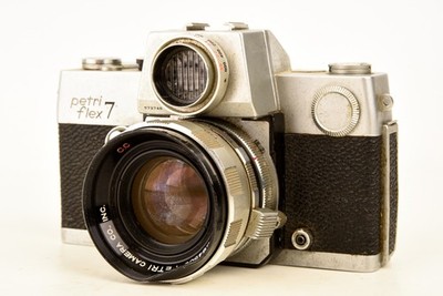 Petri Flex 7 35mm SLR Camera w/ 55mm f/1.8 CC Lens AS-IS PARTS REPAIR V33