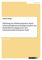 Annika Ohliger | ErhöHung Der Markttransparenz Durch...