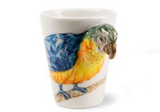 Blue Witch Handmade Coffee Mug Parrot Blue - A Squawk-tastic Gift for Avian Fans
