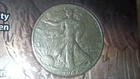 1947 Denver Mint Walking Liberty Half Dollar With 3¢ Stamp