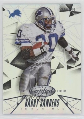 2015 Certified Immortals Mirror Silver 23/499 Barry Sanders #104 HOF 7fb