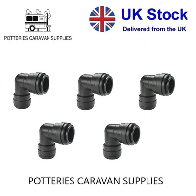 JOHN GUEST 12MM SPEEDFIT FITTINGS 12MM JG PUSHFIT 5 X EQUAL ELBOW PM0312E WS1203