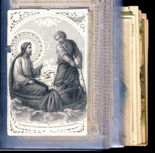 (125773) Santino merlettato canivet image pieuse holy card lace: Lot de 47