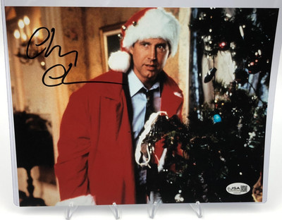CHEVY CHASE JSA AUTO Signed PHOTO 8x10'' CHRISTMAS VACATION as CLARK W. GRISWOLD