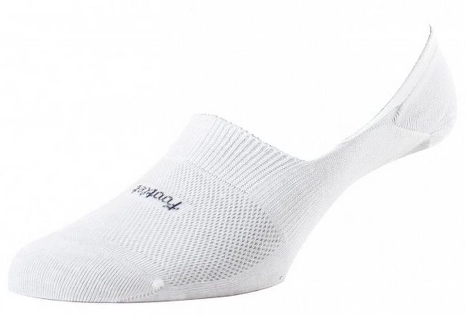 Pantherella Aux femmes Footlet Plaine Coton Chaussettes - blanc - Photo 1/1