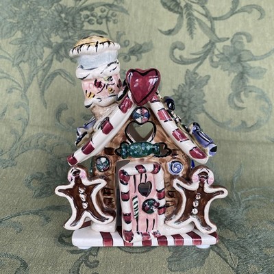Blue Sky ClayWorks Gingerbread House +Underplate Christmas 2003 Heather Goldmine