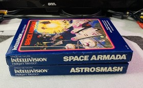 INTELLIVISION 2 CIB GAME LOT SPACE ARMADA /ASTROSMASH CLEANED & TESTED 4/5/26 #1