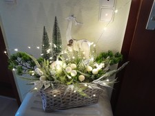 Weihnachtsdekoration Weihnachtsgesteck Adventsgesteck 57cm