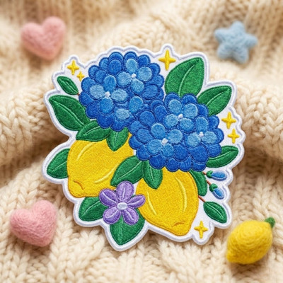 Embroidered East Coast Tote Bag Patch, Mother's Day Gift, Hydrangea Tote Patch