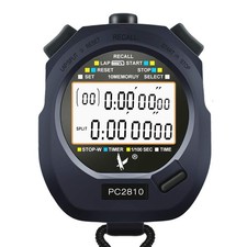 Stopwatch Professional Timer 10 Lap/Split Memory with Digital Extra Large Scr...