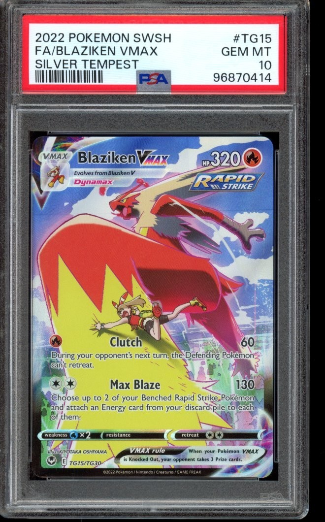 PSA 10 Blaziken VMAX TG15/TG30 - Silver Tempest