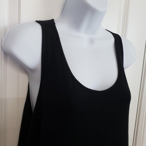 Vestido EILEEN FISHER Jersey Elástico Tanque Midi Cuello Redondo Sin Mangas Negro EE. UU. XL - Imagen 5 de 10