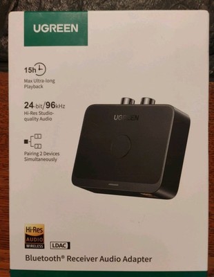 UGREEN Bluetooth 6.0 Receiver w/ LDAC, Hi-Res Wireless Audio Adapter Low Latency