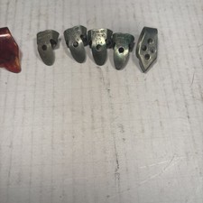 Vintage Dunlop Metal Picks Lot Of 6 Thumb Finger .015 94530 USA Silver Banjo