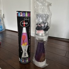 Vintage The Original LAVA Brand Lava Lamp 10" Purple /Orange/Red  2005 - NEW
