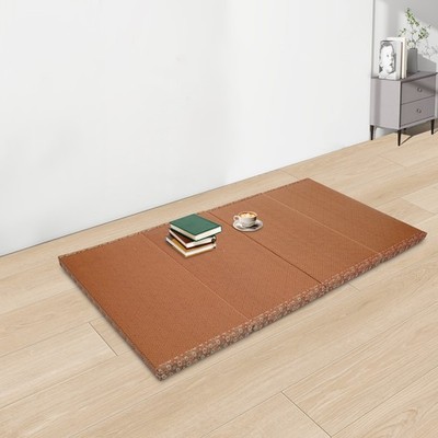 Natural Coconut Fiber Floor Mat Foldable Tatami Mattress Coffee Meditation Mat