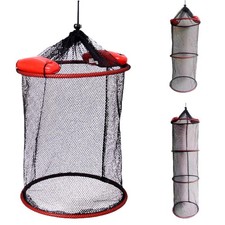 Quick-Drying Live Fish Net Foldable Floating Fish Basket Mesh Bait Pen