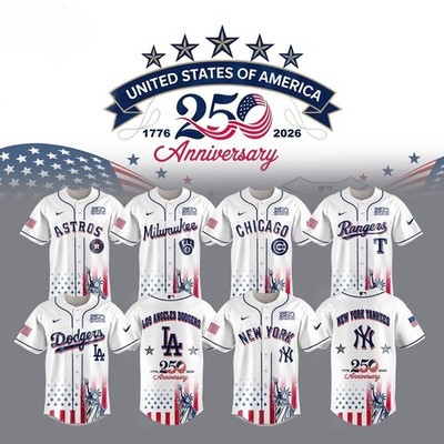 HOT! All Team USA 250th Anniversary Semiquincentennial Baseball Jersey S-5XL