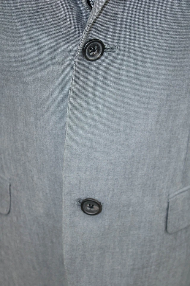 Blazer Marc Jacobs Para Hombres Algodón Dos Botones Manga Larga Forrado Gris Talla 52 Foto 3 de 4