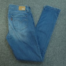 Levi's Demi Curve Low Rise Skinny Jean Sz 28x32 Women's Denim Blue Fits 31x30 