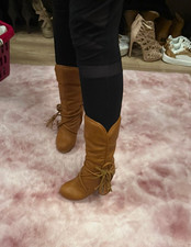 Braune Plateau Stiefeletten Gr. 40 super bequem neuwertig