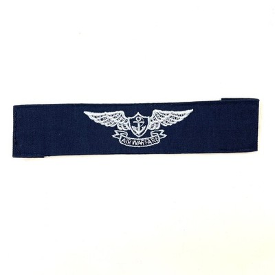 U.S. Navy USN Air Warfare Blue Coverall Qualification Patch - Uniform Removed