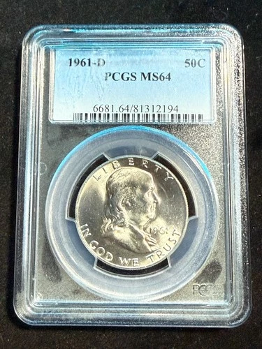 1961 D FRANKLIN HALF DOLLAR PCGS MS64 194