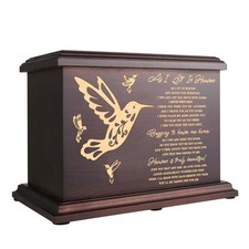 Cremation Urn for Human Ashes - Adult Wooden Memorial Casket - Elegant  Durable