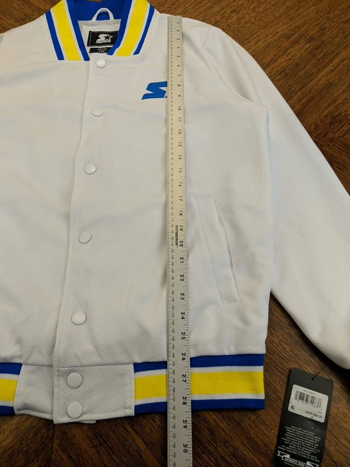 Chaqueta de iniciación universitaria de malla de ajuste clásico Golden State Warriors Cloors talla grande Foto 4 de 4