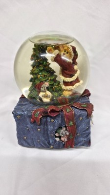 Vintage Boyds Bears Christmas Snow Globe/Music Box Mrs Claws And Topper
