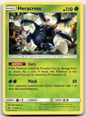 Heracross Burning Shadows 11/147