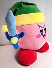 Nintendo Kirby with Sword Large Plush 15" Good Condition 