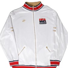 Vintage Nike Dream Team USA Basketball White Track Jacket 2000s Size XL