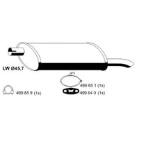 Ernst EndschalldäMpfer SchalldäMpfer FüR Opel Astra F CC 1.6I 1.4I 1.6 Si 1.8I