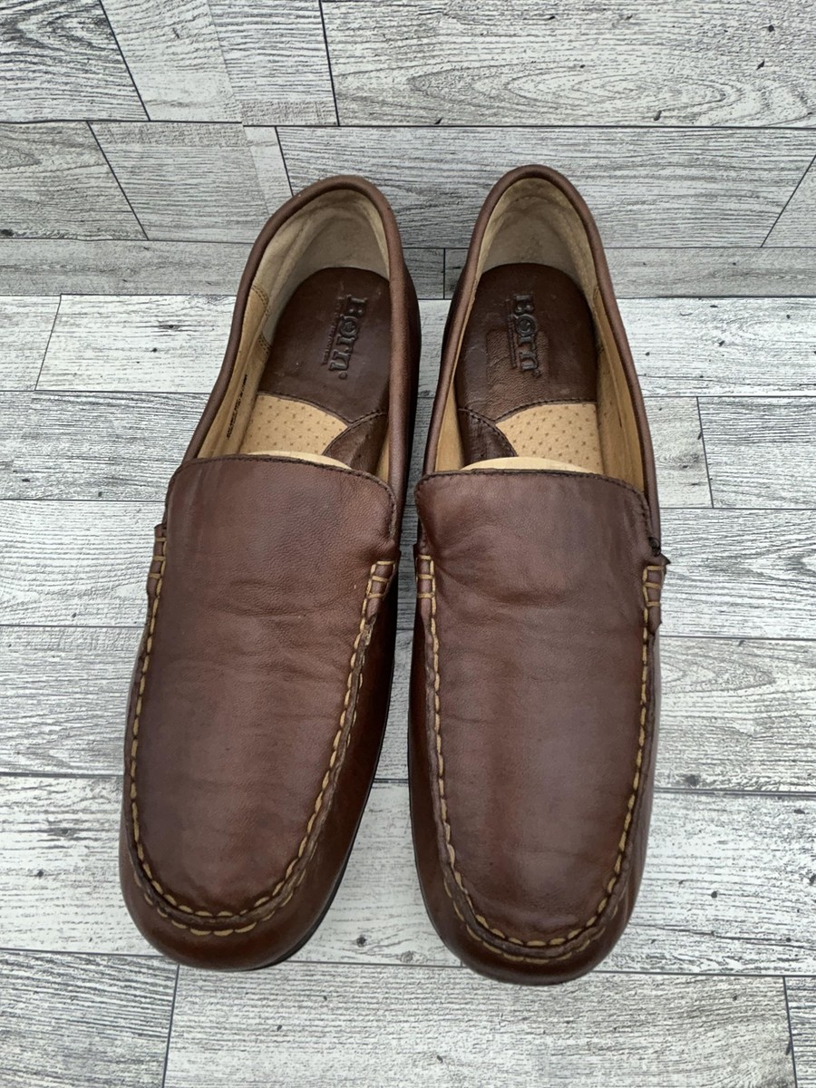 Born Shoes Mens Size 9 Brown Leather Slip On Loafer Driving  display picture 2
