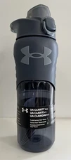 Under Armour UA 24 oz Clarity Water Bottle Gray Brand New