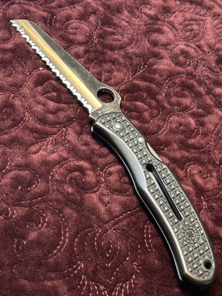 Spyderco Clipit Rescue Serrated Folding Knife AUS-8 Seki-City Japan - Image 2 of 4