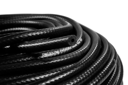 Tuyau En Silicone Noir Renforcé Pour Essence/diesel - Souple Et Résistant - Neuf