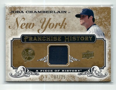 2008 Upper Deck POH Franchise Joba Chamberlain New York Yankee Jersey 7/25 #FH36