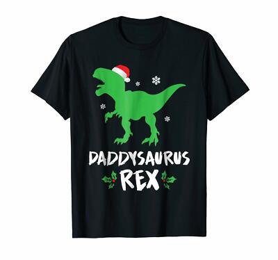 Mens Daddy T Rex Matching Family Christmas Dinosaur Shirt