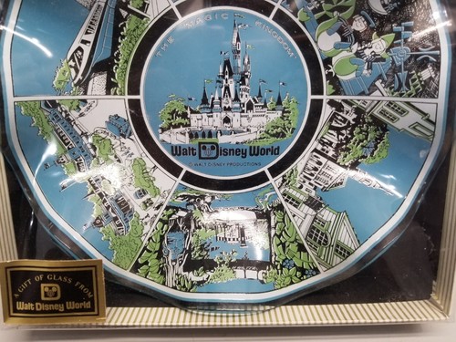 Plato de caramelo vintage años 70 Walt Disney World 7" con volantes The Magic Kingdom - Imagen 3 de 5