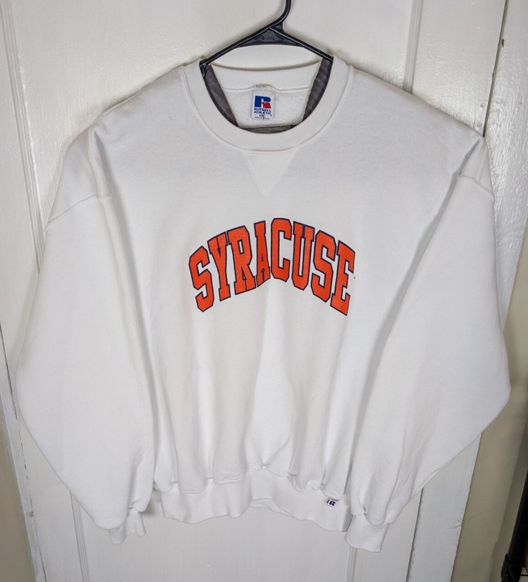 Vintage 90s Russell Athletic Syracuse Orange Arc Spellout XXL Crew