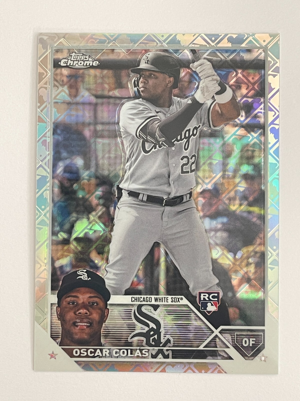 2023 Topps Chrome White Sox Oscar Colas Logofractor Rookie #145