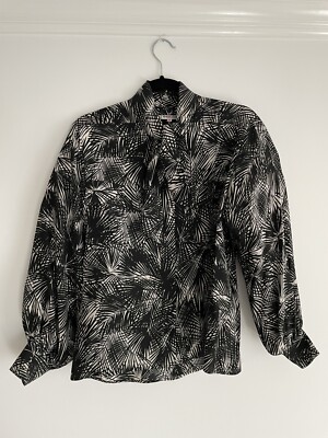 Yves Saint Laurent Rive Gauche Vintage YSL Spring 1985 Silk Palm