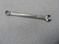 Craftsman SAE Satin Combination Wrench, 6pt, USA NOS, 3/8" - Part # 44383