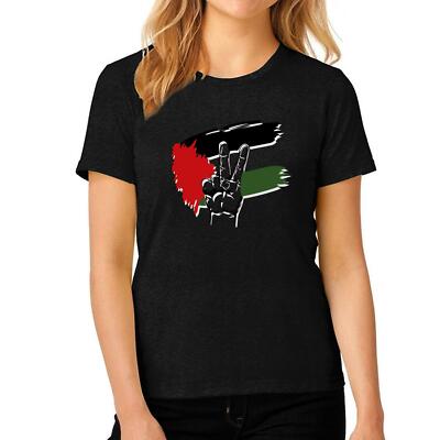 Damen-T-Shirt Save The Holy Land Palästina Freiheit Protest Menschlichkeit Oberteil T-Shirts