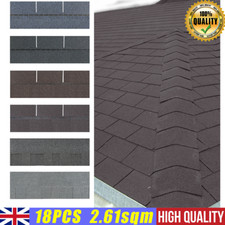 18Pcs 3-TAB Self Adhesive Asphalt Felt Roofing Shingles Shed Felt Shingles UK