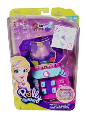Polly Pocket GCJ88 Ballett-Schatulle mit Bühne, 2 Figuren, Pferd mit Kutsche Neu