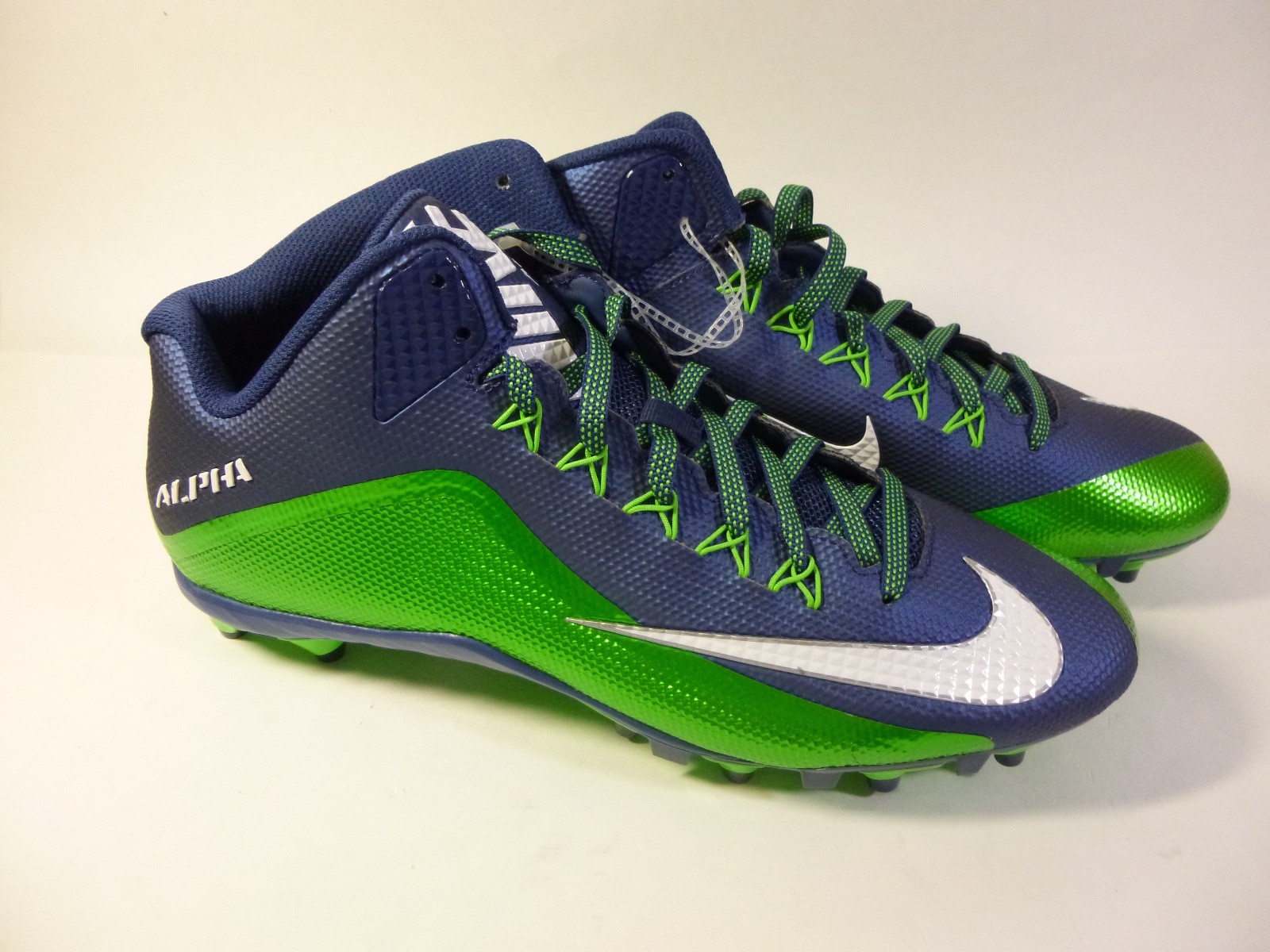 Men Mens Nike Alpha Pro 2 3/4 TD PF Football Cleats NEW 729444 014 Blue size 11 $120